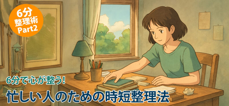 6分で心が整う！忙しい人のための時短整理法