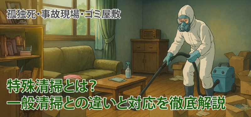 特殊清掃とは？一般清掃との違いと対応できる内容を徹底解説