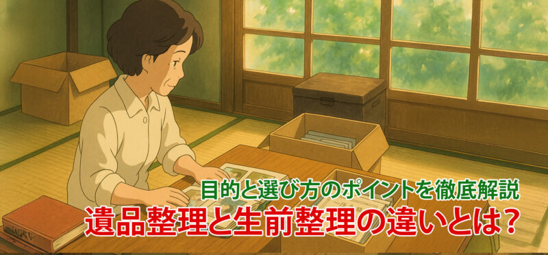 遺品整理と生前整理の違いとは？目的と選び方のポイントを徹底解説