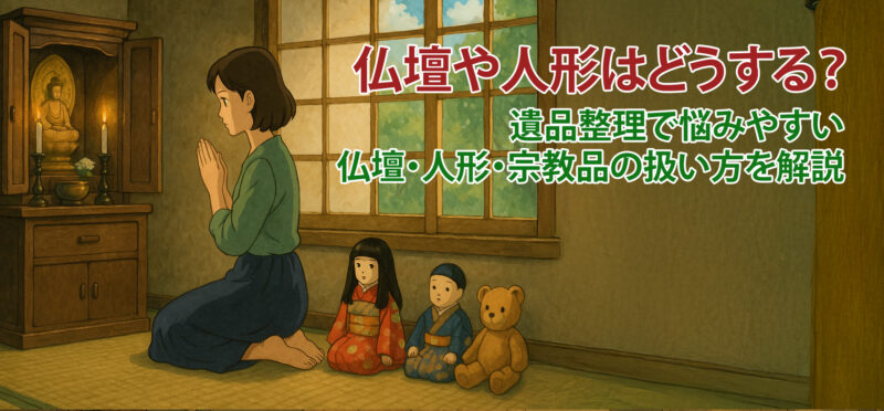 仏壇や人形はどうする？遺品整理で迷いやすい品の扱い方