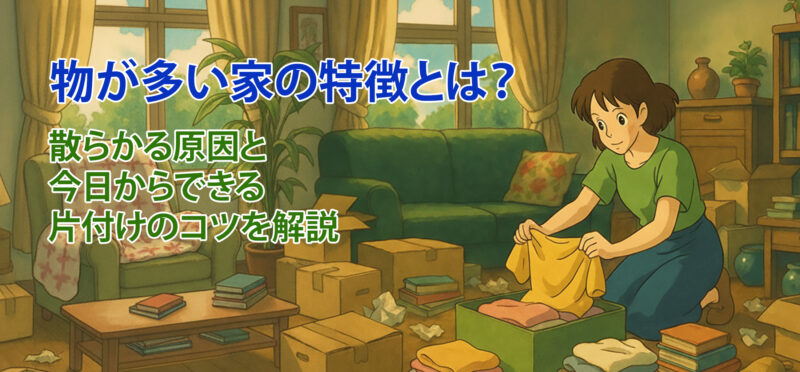 物が多い家の特徴とは？散らかる原因と今からできる片付け