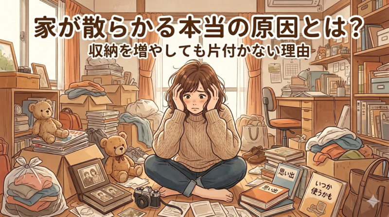 家が散らかる本当の原因とは？収納を増やしても片付かない理由