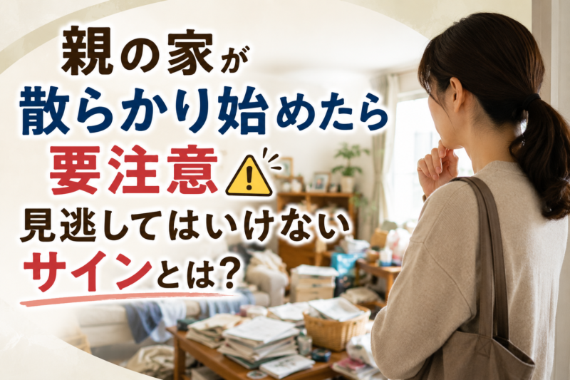 親の家が散らかり始めたら要注意｜見逃してはいけないサインとは？