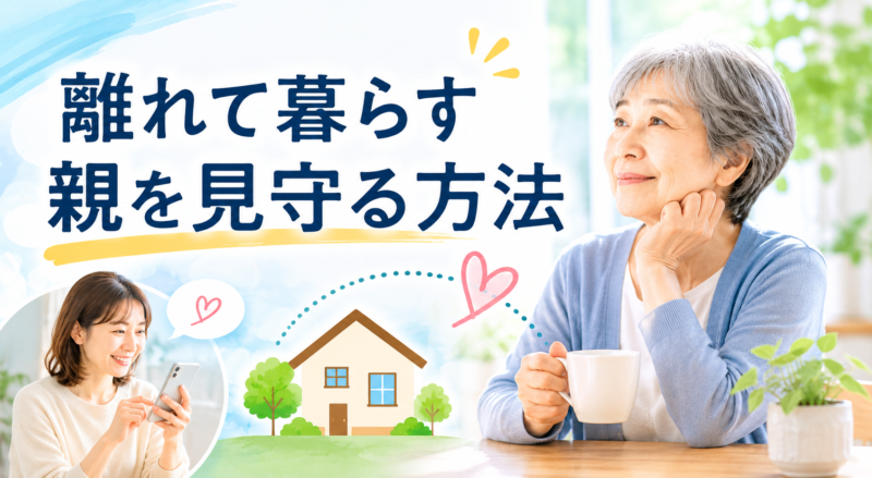 離れて暮らす親を見守る方法5選｜家族ができること