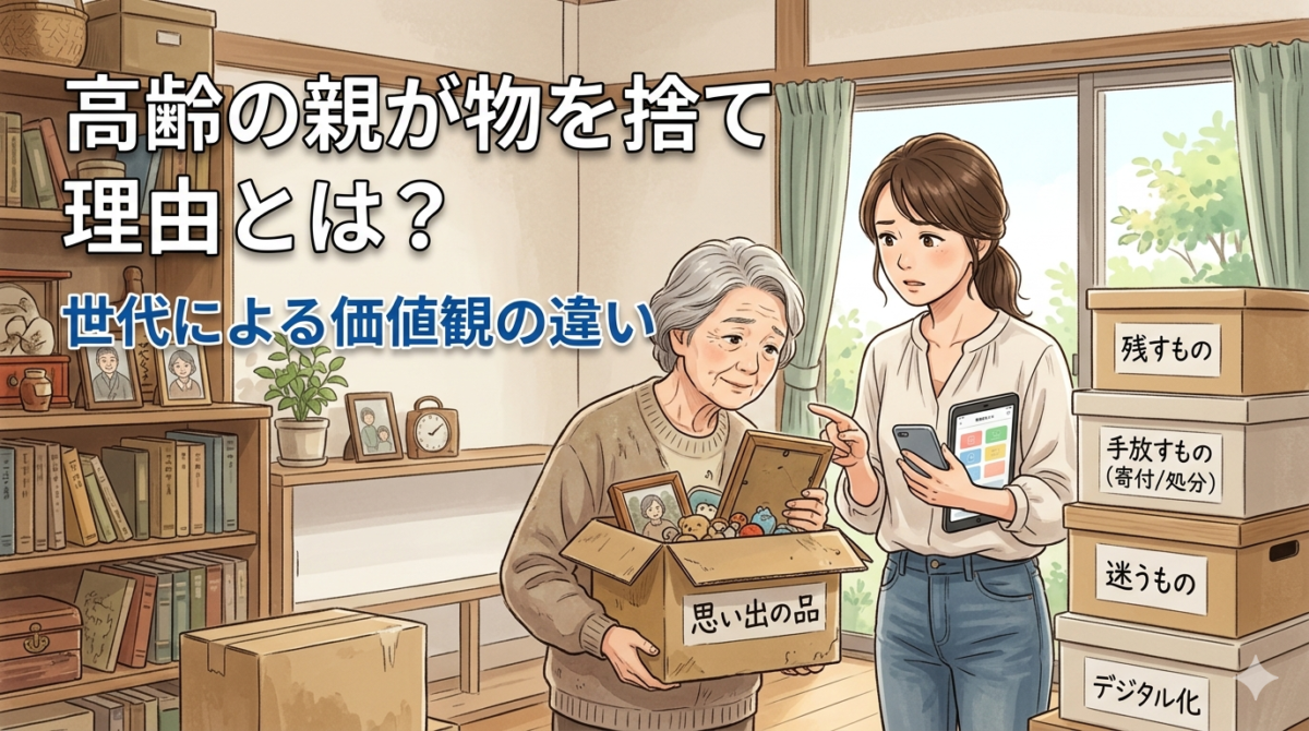 高齢の親が物を捨てられない理由とは？世代による価値観の違い