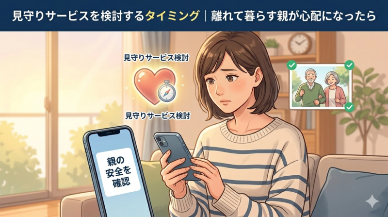 見守りサービスを検討するタイミング｜離れて暮らす親が心配になったら