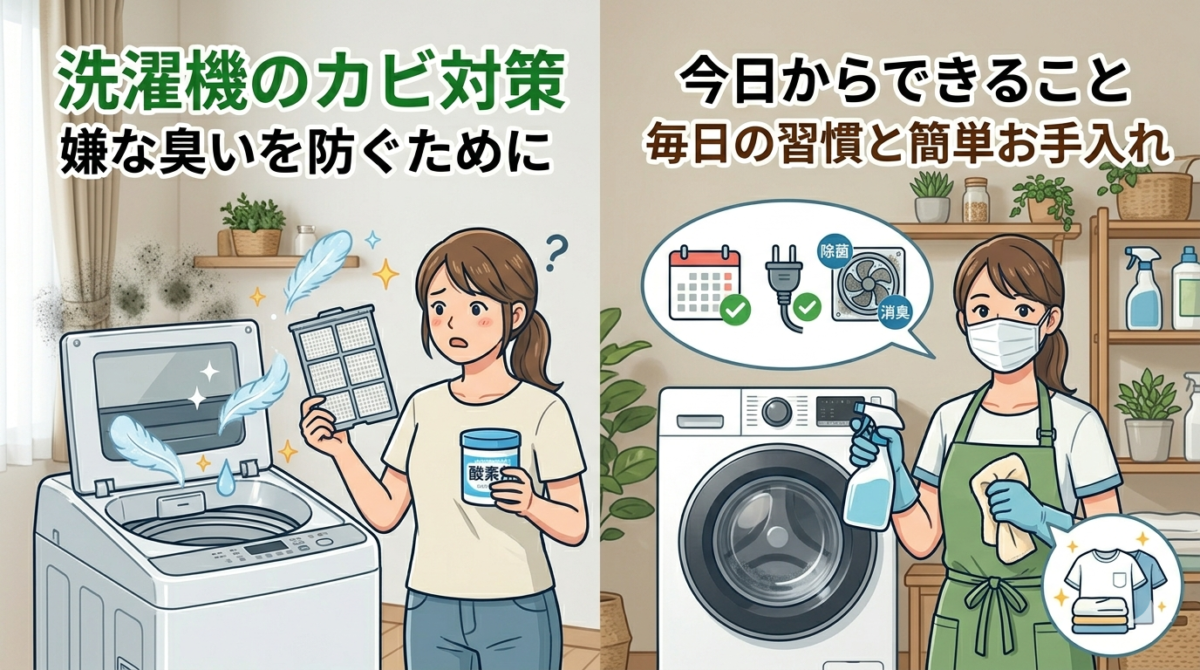 洗濯機のカビ対策｜嫌な臭いを防ぐために今日からできること