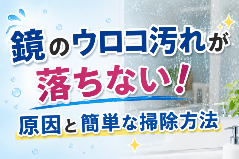 鏡のウロコ汚れが落ちない！原因と簡単な掃除方法