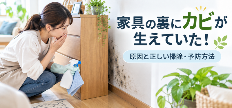 家具の裏にカビが生えていた！原因と正しい掃除・予防方法