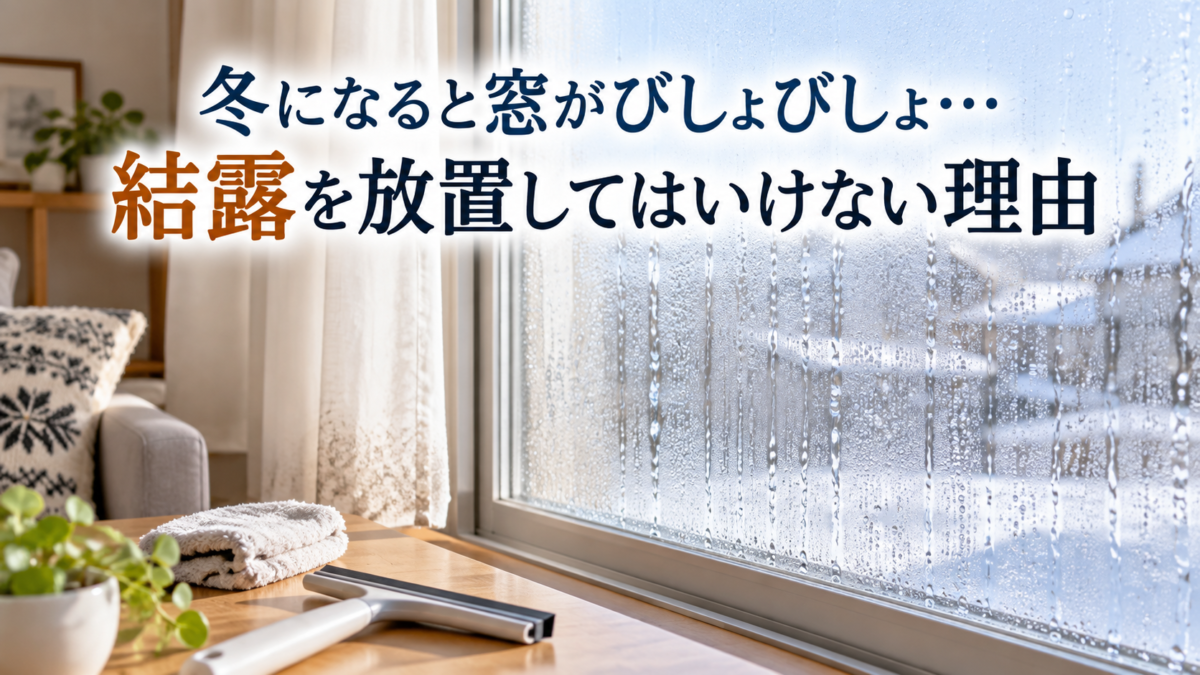 冬になると窓がびしょびしょ…結露を放置してはいけない理由と正しい対策
