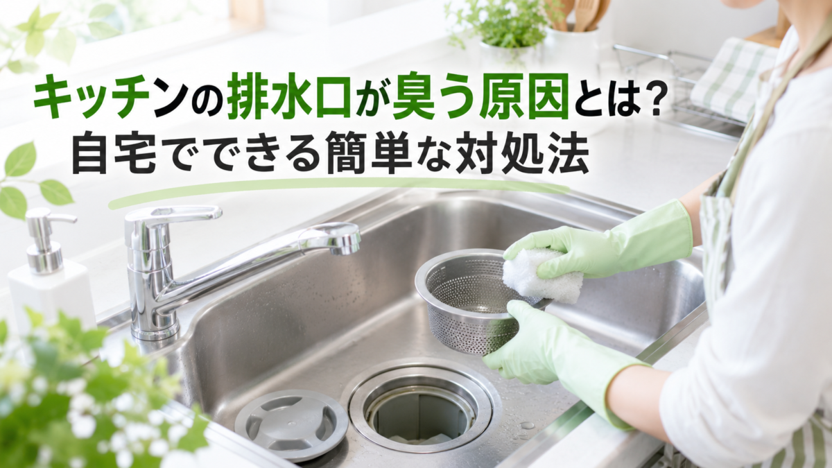 キッチンの排水口が臭う原因とは？自宅でできる簡単な対処法