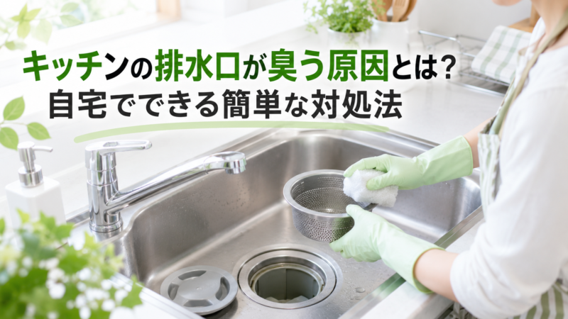 キッチンの排水口が臭う原因とは？自宅でできる簡単な対処法