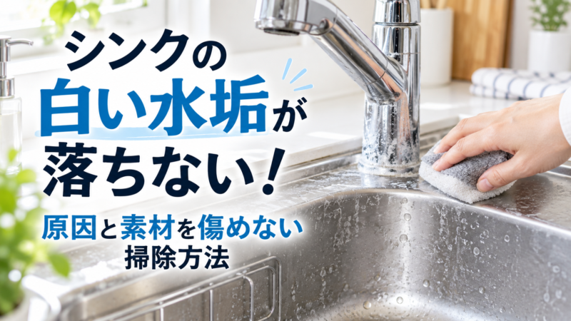 シンクの白い水垢が落ちない！原因と素材を傷めない掃除方法
